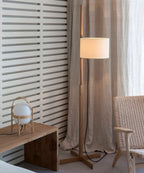 Wood Floor Lamp Adjustable Height LED Compatible 6