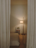 Wood Floor Lamp Adjustable Height LED Compatible 7
