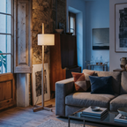 Wood Floor Lamp Adjustable Height LED Compatible 99