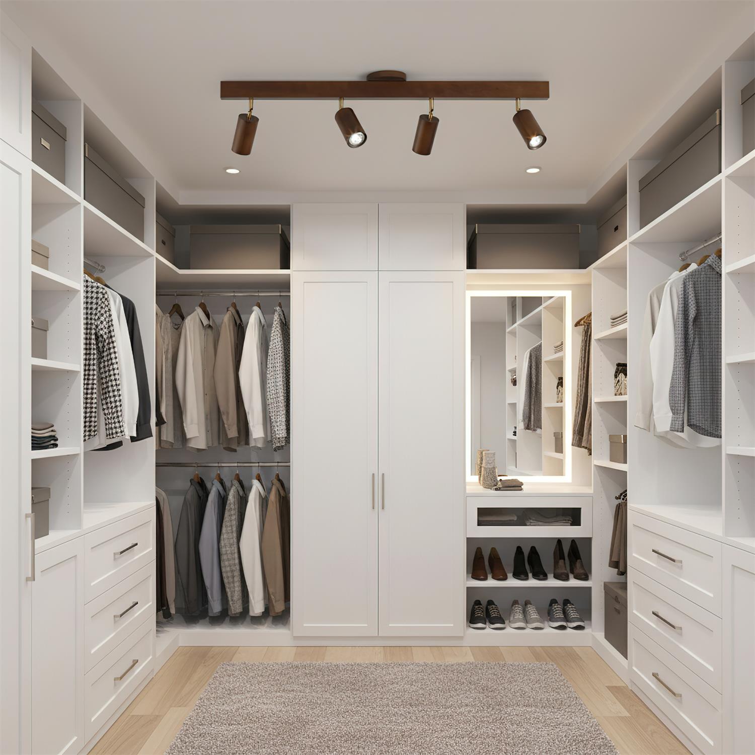 Wood LED Track Lighting Fixture – Rustic Design for Versatile Use 4