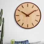Wooden Wall Clock Silent Sweep Modern - Living Room 3