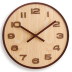 Wooden Wall Clock Silent Sweep Modern - Living Room 4