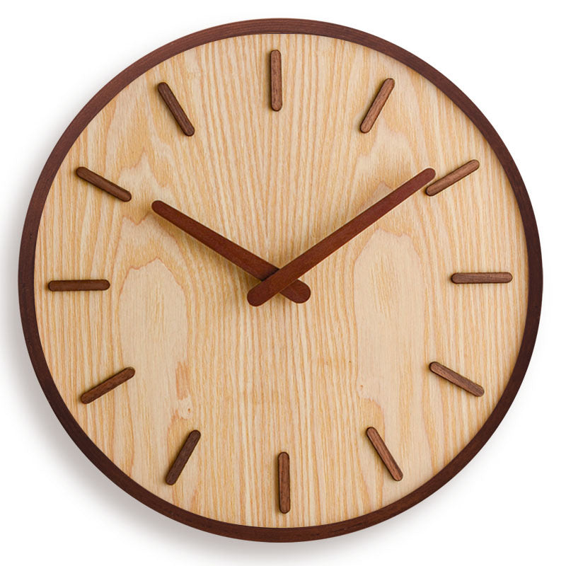 Wooden Wall Clock Silent Sweep Modern - Living Room 6