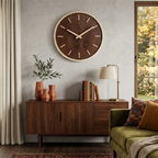 Wooden Wall Clock Silent Sweep Modern - Living Room 94