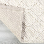 Wool and Cotton Blend Shiloh Rug – Thick, Soft Carpet with Anti-Slip Backing for Enhanced Comfort and Style 0