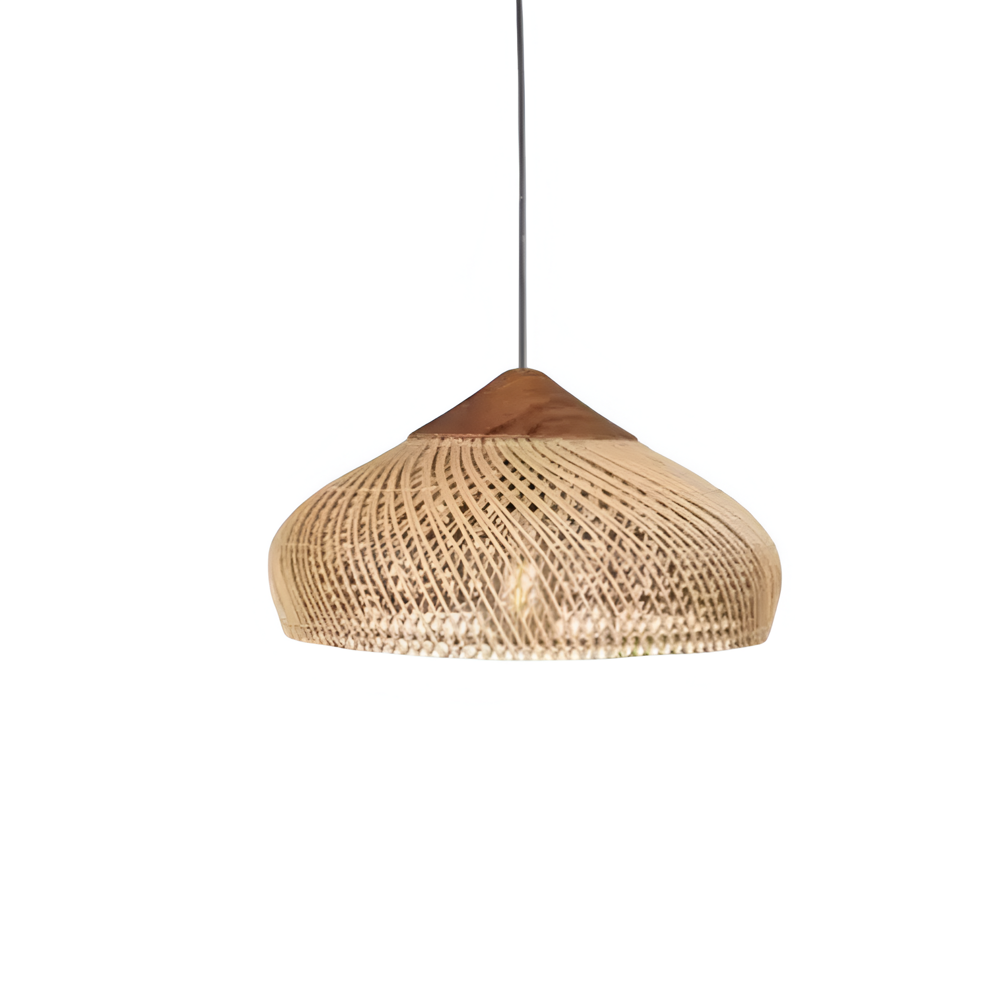 Woven Rattan Pendant Light - Adjustable Eco-Friendly Kitchen Hanging Light 10