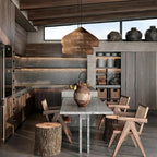 Woven Rattan Pendant Light - Adjustable Eco-Friendly Kitchen Hanging Light 5