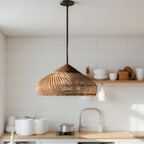Woven Rattan Pendant Light - Adjustable Eco-Friendly Kitchen Hanging Light 7