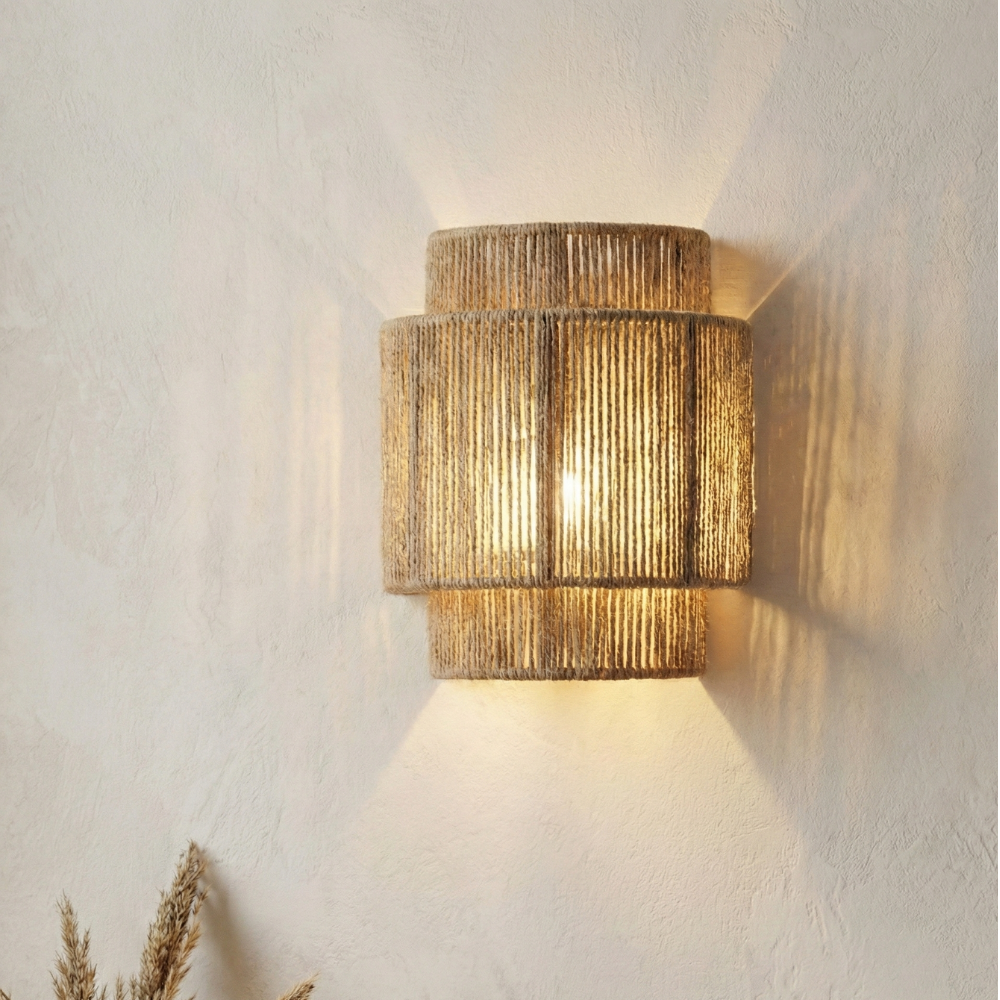 Woven Rope Wall Lamp – Natural Beige Sconce for Cozy Home Decor and Modern Style 10