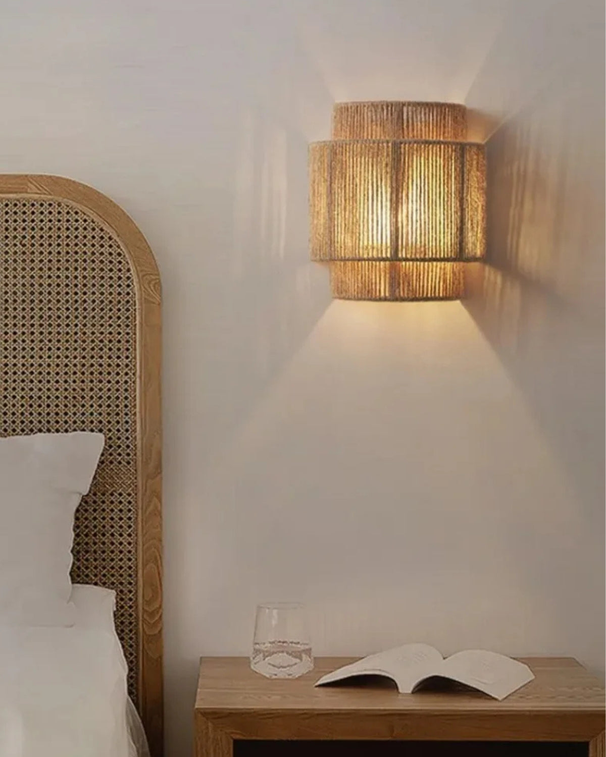 Woven Rope Wall Lamp – Natural Beige Sconce for Cozy Home Decor and Modern Style 2